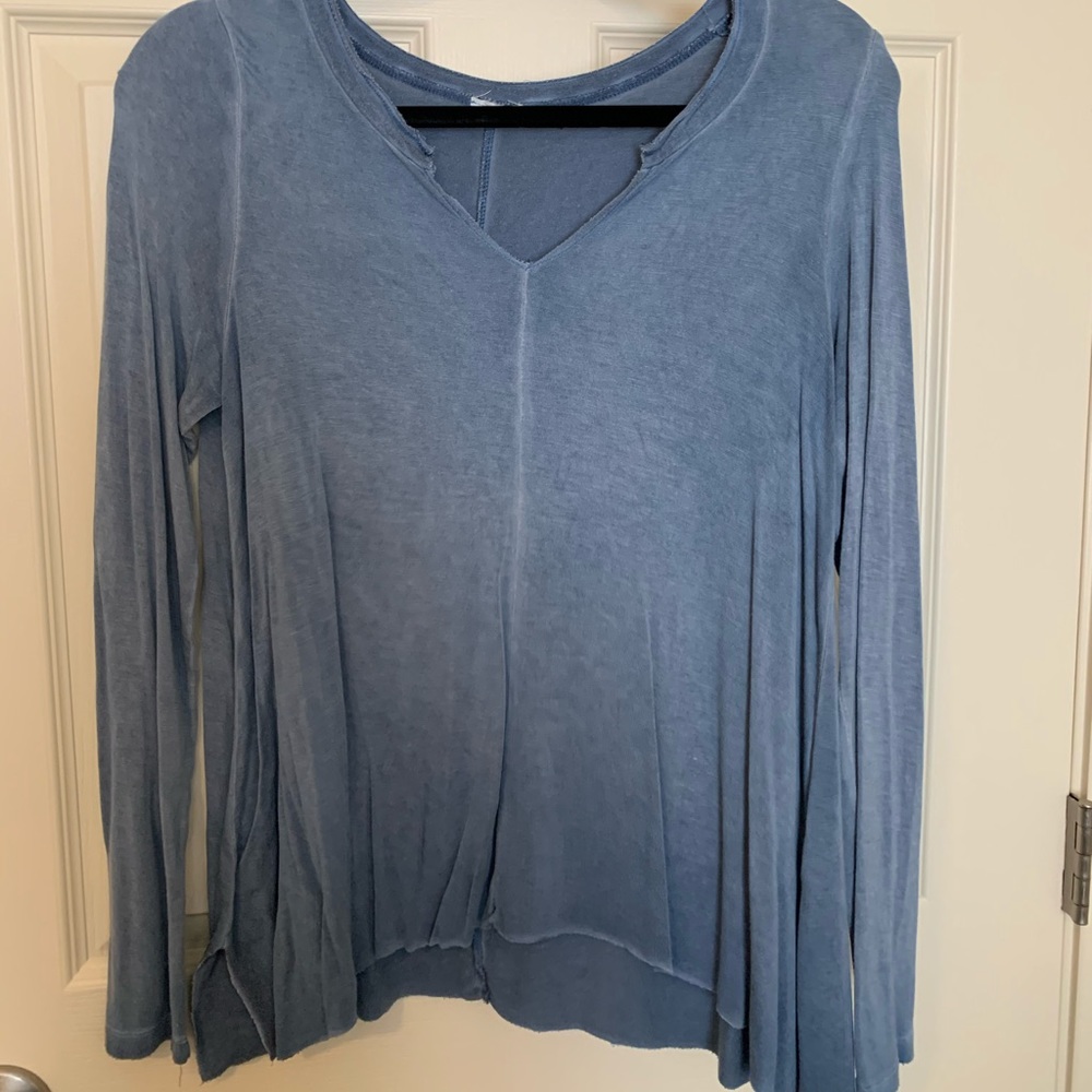 Blue long sleeve top